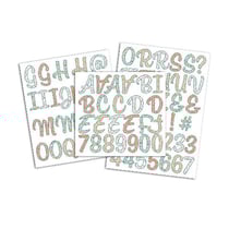 Motifs thermocollants chiffres et lettres pastel