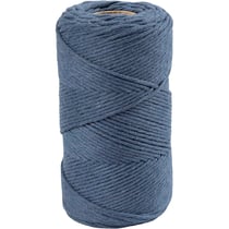 Cordon pour macramé, L : 198 M, d 2 mm, bleu, 330 gr/ 1 rouleau