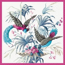 Lot de 4 serviettes en papier découpage collage 33 cm OISEAU CHINOIS