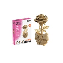 Cartonic® Sculpture-Puzzle 3D - Rose - 134 Pièces