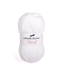 Fil à tricoter UTTACRYL - Cheval Blanc 11 Blanc