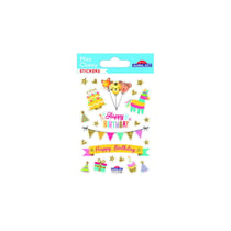 Autocollants - Fête d'anniversaire - Paillettes - 1,8 cm