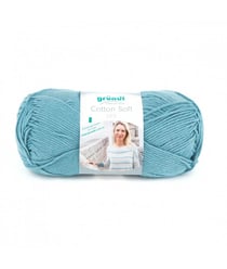 Fil à tricoter Cotton Soft Uni 100GR - Grundl - Certifié Oeko-tex 08 Bleu