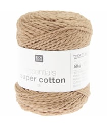 Coton à tricoter ou crocheter Essentials Super Cotton DK - Rico Design 24 Praliné