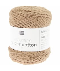 Coton à tricoter ou crocheter Essentials Super Cotton DK - Rico Design 24 Praliné