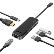 Hub 3xUSB A 2.0 + HDMI + USB C + Ethernet RJ45