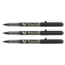 Lot de 3 stylos roller V Ball VB7 encre liquide pointe moyenne noir