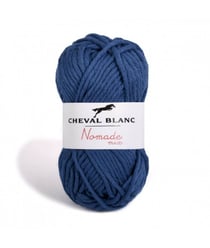 Pelote de coton à tricoter NOMADE MIX - Cheval Blanc 307 Bleu