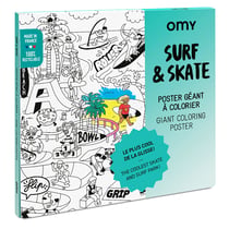 Poster géant à colorier OMY Surf and Skate - 70 x 100 cm