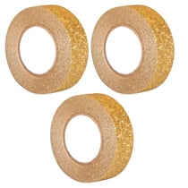 3 glitter tapes 5 m x 1,5 cm - doré