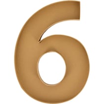 Plateau en Carton Kraft Chiffre 6 - 38 cm - Alimentaire