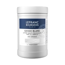 Gesso - Blanc - Apprêt - Acrylique, aquarelle, huile - Pot 500ml - Lefranc Bourgeois