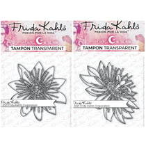 2 Tampons transparents - Passiflore 2 + Passiflore 3 - 9,5 x 6,5 cm
