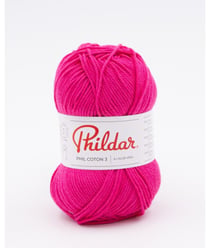 Fil coton à tricoter PHIL COTON 3 - Phildar - PPSC - certifié Oeko-Tex Fuchsia Rose