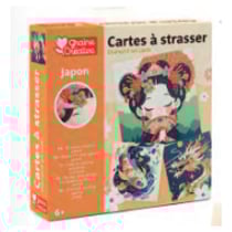 3 cartes a strasser – Japon - Graine Creative - Aqua
