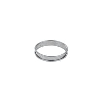 Cercle à tarte - inox - bords roulés - épaisseur 4/10ème - Ø120 mm h20 mm