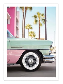 Affiche 30 x 40 cm - LA Retro Car - Philippe Hugonnard