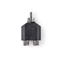 Nedis Adaptateur Audio RCA Mâle vers 2 Femelles Connexion Fiable Noir