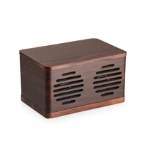 Enceinte Bluetooth Bois Puissante 12W Autonomie 3-6H Support Micro SD et AUX 3.5mm Marron YONIS