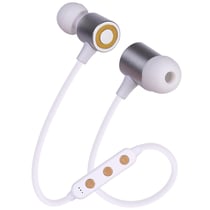 Ecouteurs Bluetooth Sport Sans Fil Avec Absorption Magnétique Et Carte TF Blanc YONIS