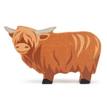 Figurine Vache Highland en bois - Tender Leaf Toys