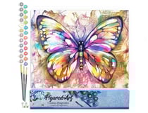 Peinture par Numéro Figured'Art - Papillon coloré - Kit de Loisir Créatif DIY Numéro d'Art Complet - 40x50cm sans châssis en bois