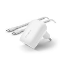 Belkin Pack de Chargeur Secteur Rapide USB-C 30W et Câble USB-C vers USB-C 1m Blanc