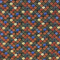Tissu Coton enduit Suri sur fond Multicolore