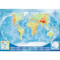 Puzzle 4000 pièces - Large Physical Map of the World - Trefl
