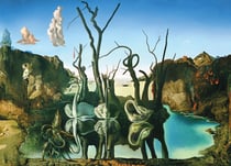 Puzzle 1000 pièces - Salvador Dalí - Cygnes réfléchis en Eléphants - Eurographics