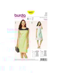 Patron Burda 6627 Robe du 34 au 44 taille n°FR 34-44