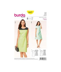 Patron Burda 6627 Robe du 34 au 44 taille n°FR 34-44