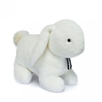 Lapin en peluche Merlin blanc 40 cm - Maïlou Tradition