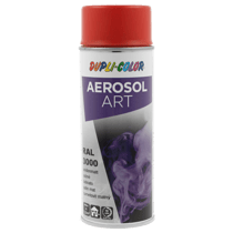 Bombe de peinture - Rouge flamme - RAL 3000 - Satiné - Tous supports - Aérosol Art