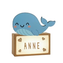 Lampe à poser personnalisable - Baleine