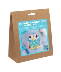 Kit Crochet Amigurumi Chouette - Debutant - Trimits Bleu