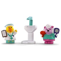 Fisher price - mouton coiffeur et canard docteur avec accessoire - little people - jouet premier age - p9517