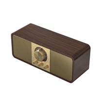 Enceinte Bluetooth Vintage Bois HIFI FM Radio Supporte TF U-Disk AUX 3000mAh Marron YONIS
