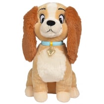 Grande peluche disney : chien miss lady 45 cm - belle et le clochard - nicotoy
