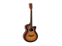 DIMAVERY Guitare Folk AW-400 Dégradé Brun Electro