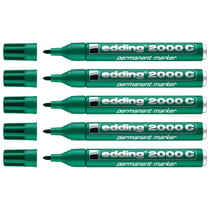 Lot de 5 marqueurs permanents - EDDING - Vert - Pointe ronde 1,5-3 mm