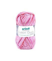 Fil de Coton à tricoter COTTON QUICK PRINT - PPSC - Gründl 193 Rose