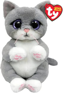 Peluche Beanie Bellies Ty - Chat Morgan - 30 cm - Gris