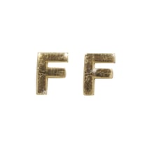 Lettres en cire - F - , or, 9mm, 2 pces
