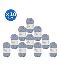 Lot de 10 pelotes QUATTRO de Lang Yarns – 500 g de coton mercerisé 33 Bleu
