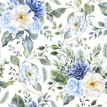 Lot de 4 serviettes en papier découpage collage 33 cm FLEUR D HIVER F 211