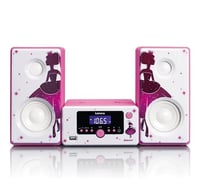 Chaîne Hi-fi - LENCO MC-020 PRINCESS - Rose, Blanc - 10 W