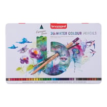 36 crayons de couleur - Aquarelle - Boîte métal - Assortiment couleur - Bruynzeel