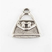 MégaCréa - Breloque en métal Sac à main Argenté (10 pièces)