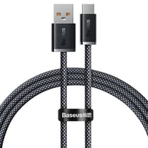 Baseus Câble USB / USB-C 1m 100W Charge et Transfert Fast Charging en Nylon Tressé Noir